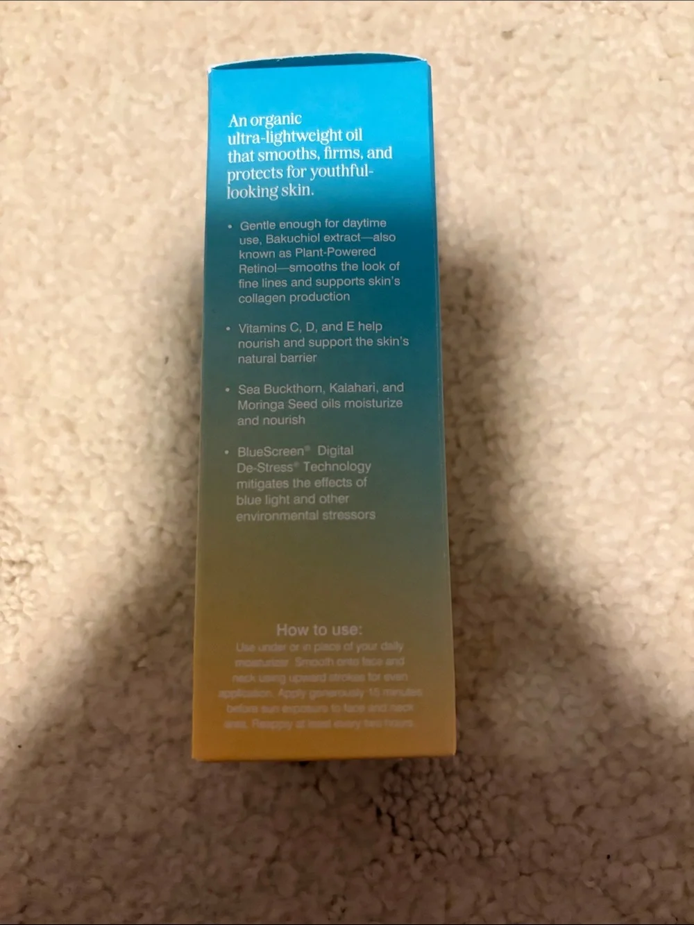 COOLA Firming Face Oil SPF 30 - Blue and Gold Ombre